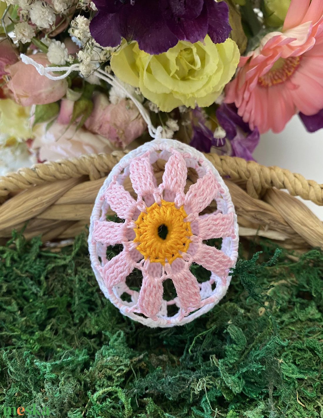 Horgolt húsvéti tojások - ünnepi díszek, dekorációk - húsvéti díszek és dekorációk - húsvéti tojás, hímestojás - Meska.hu