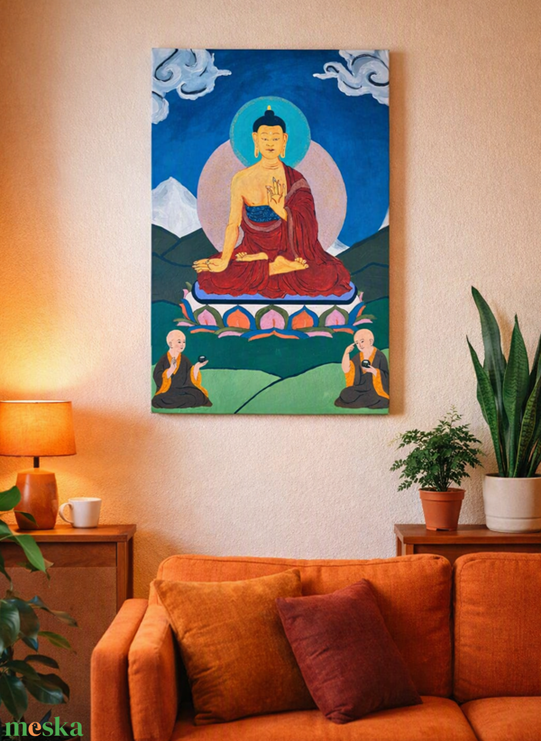 Csendes Fény � Sákjamuni Buddha vászonkép - művészet - festmény - akril - Meska.hu