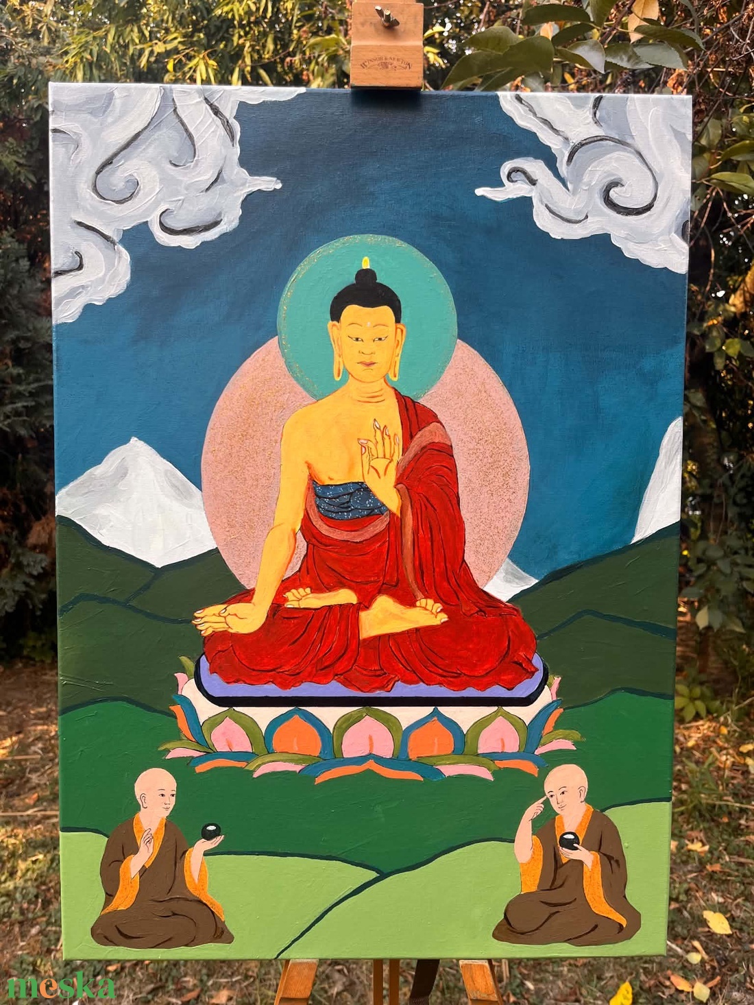 Csendes Fény � Sákjamuni Buddha vászonkép - művészet - festmény - akril - Meska.hu