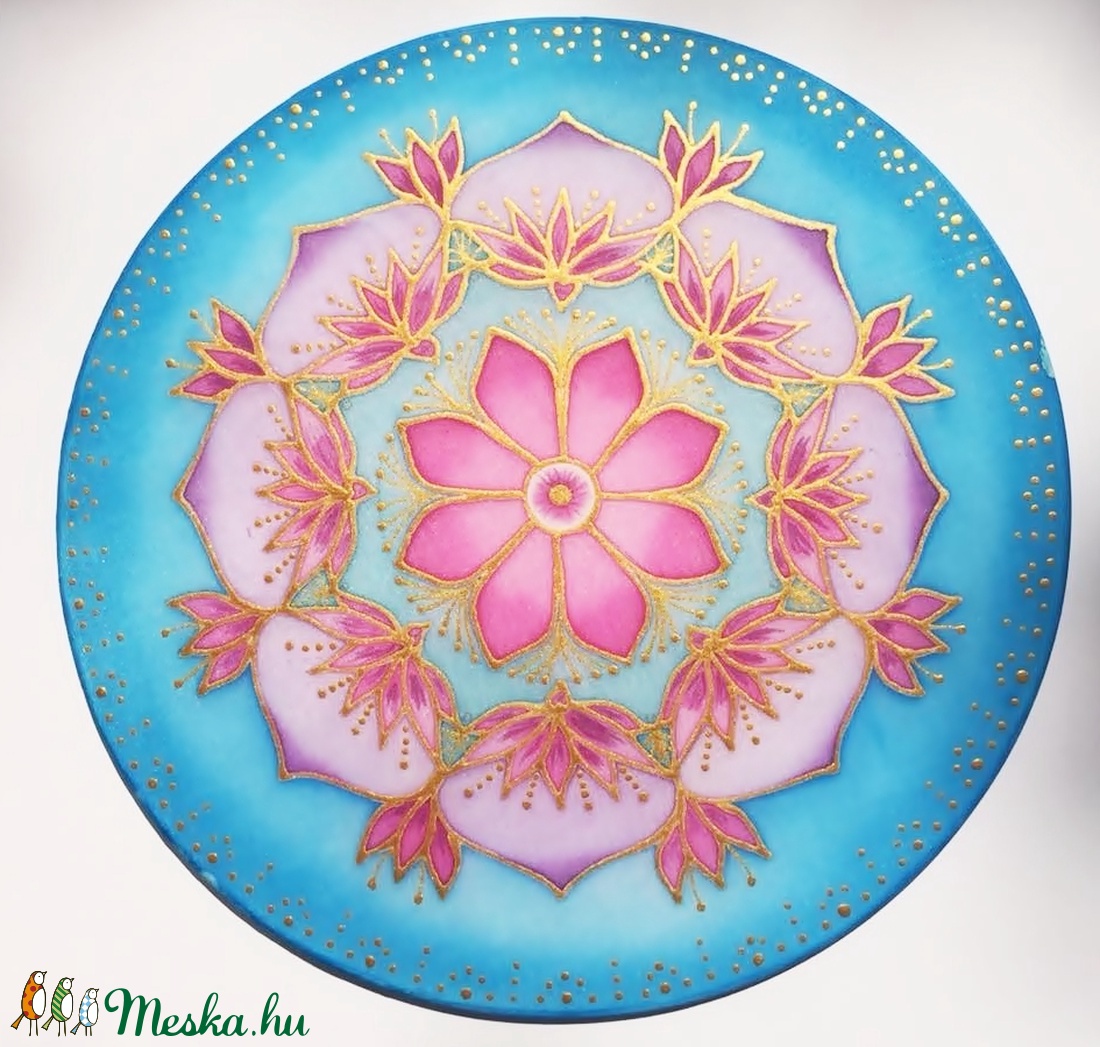 Szeretet virága selyem mandala - - Meska.hu Szeretet virága selyem mandala - - Meska.hu