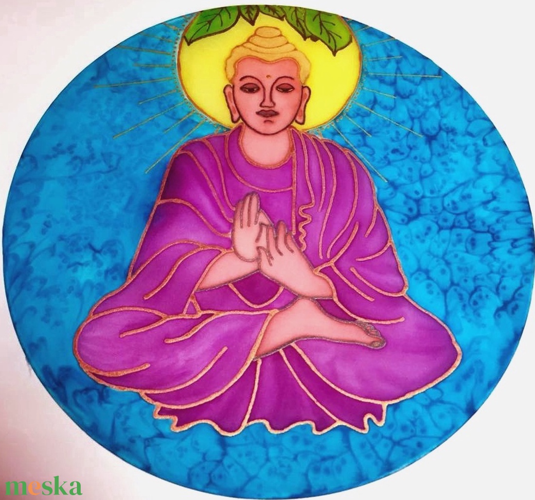 Áldó Buddha selyemkép - művészet - festmény - festmény vegyes technika - Meska.hu Áldó Buddha selyemkép - művészet - festmény - festmény vegyes technika - Meska.hu