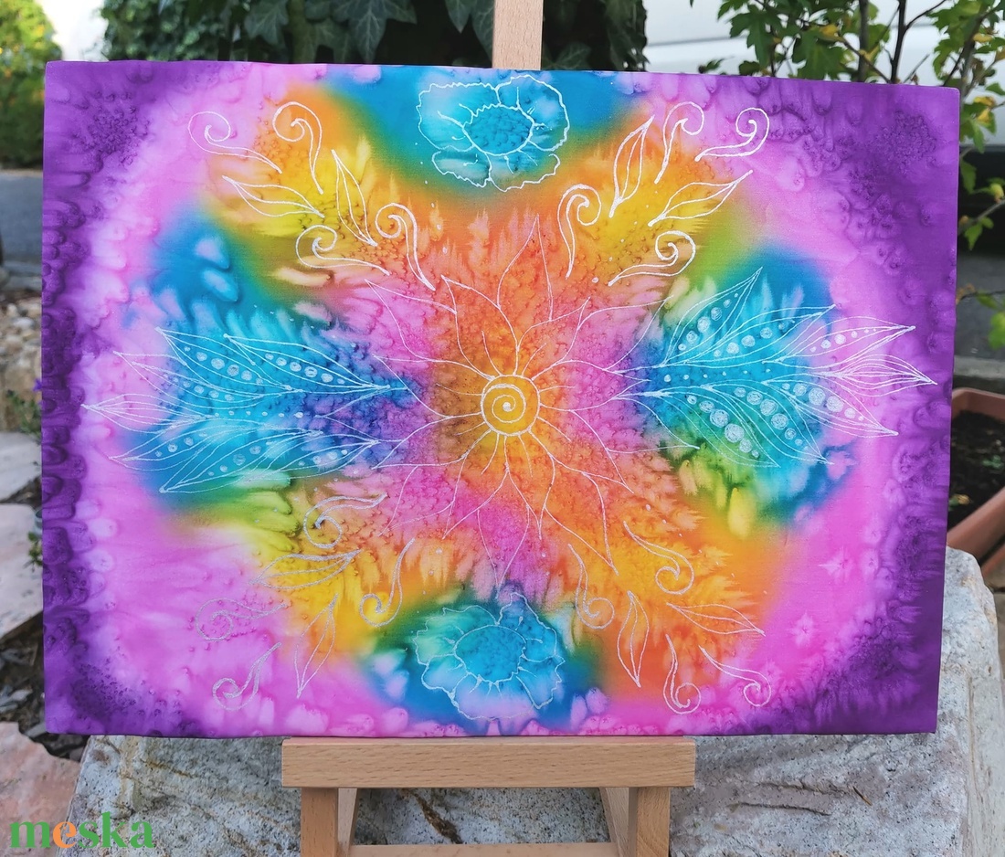 Életöröm selyemkép - művészet - textilkép - egyéb - Meska.hu