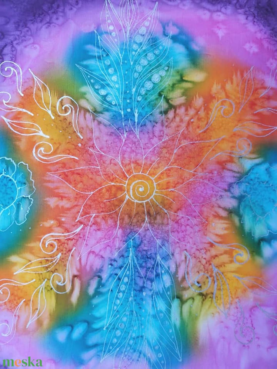 Életöröm selyemkép - művészet - textilkép - egyéb - Meska.hu