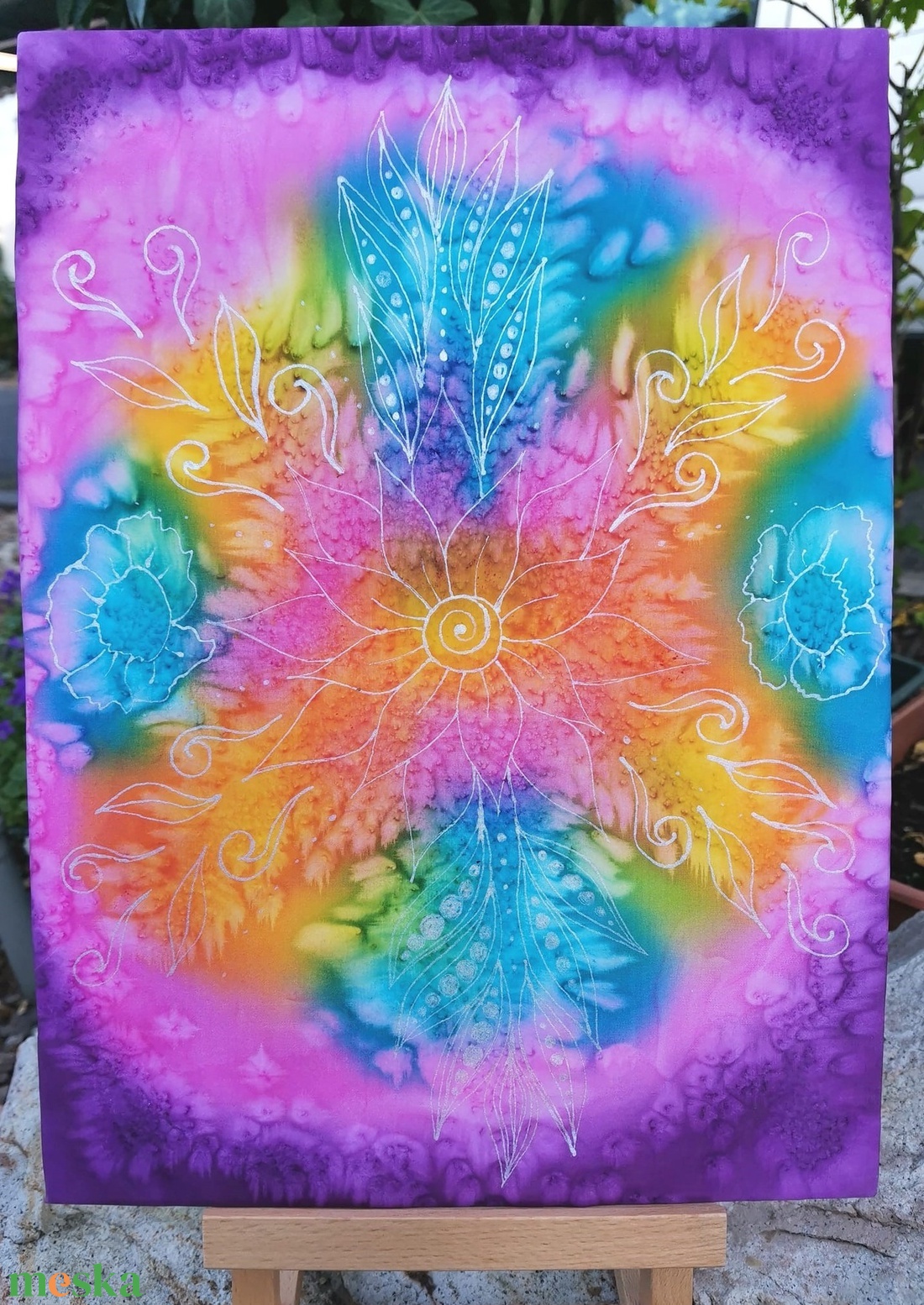 Életöröm selyemkép - művészet - textilkép - egyéb - Meska.hu