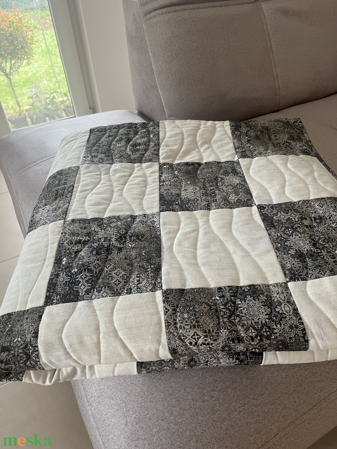 Patchwork takaró (210x210) - modern elegancia - otthon & életmód - lakástextil - ágytakaró - Meska.hu Patchwork takaró (210x210) - modern elegancia - otthon & életmód - lakástextil - ágytakaró - Meska.hu