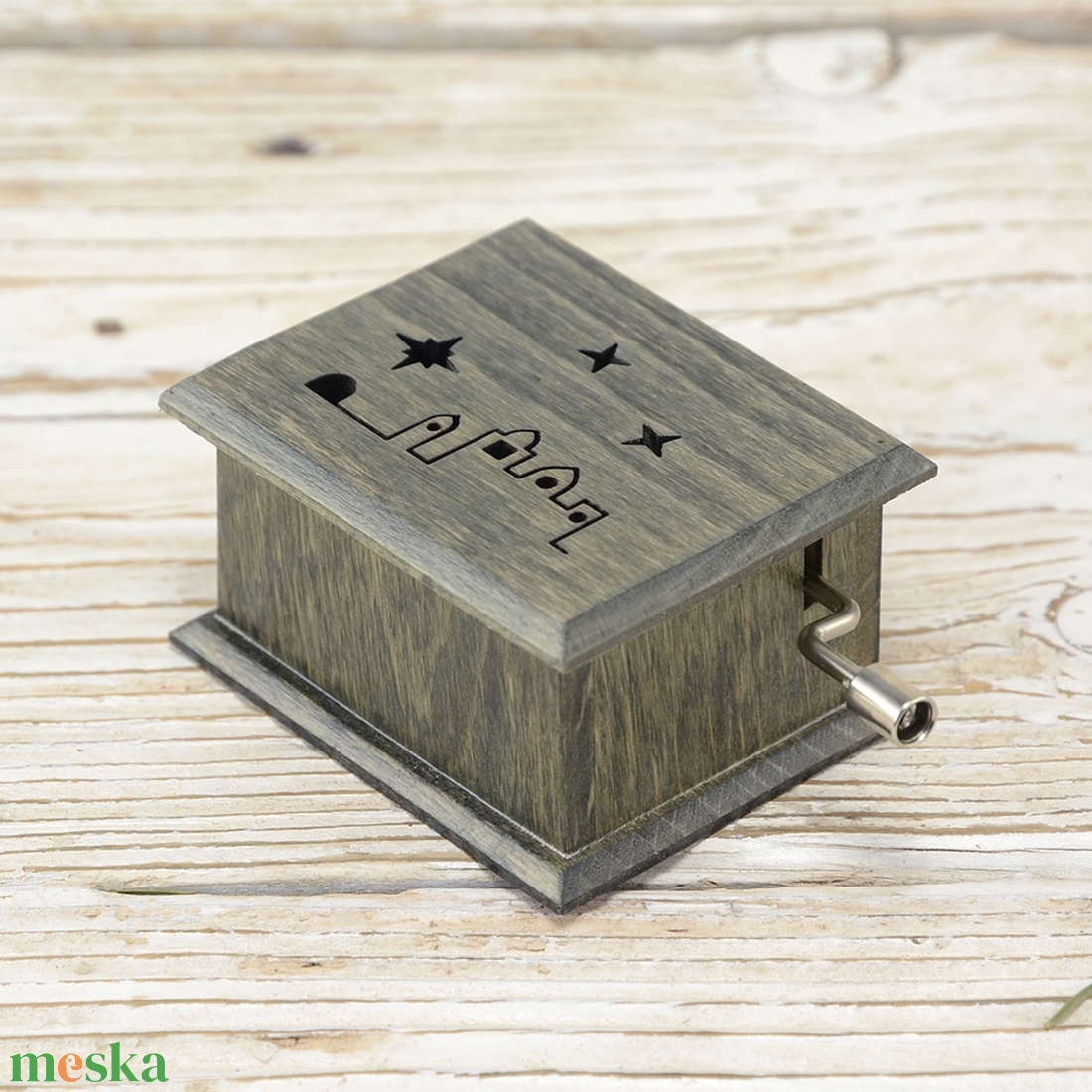 Csendes éj zenedoboz zöld - otthon & életmód - dekoráció - asztal és polc dekoráció - zenedoboz - Meska.hu