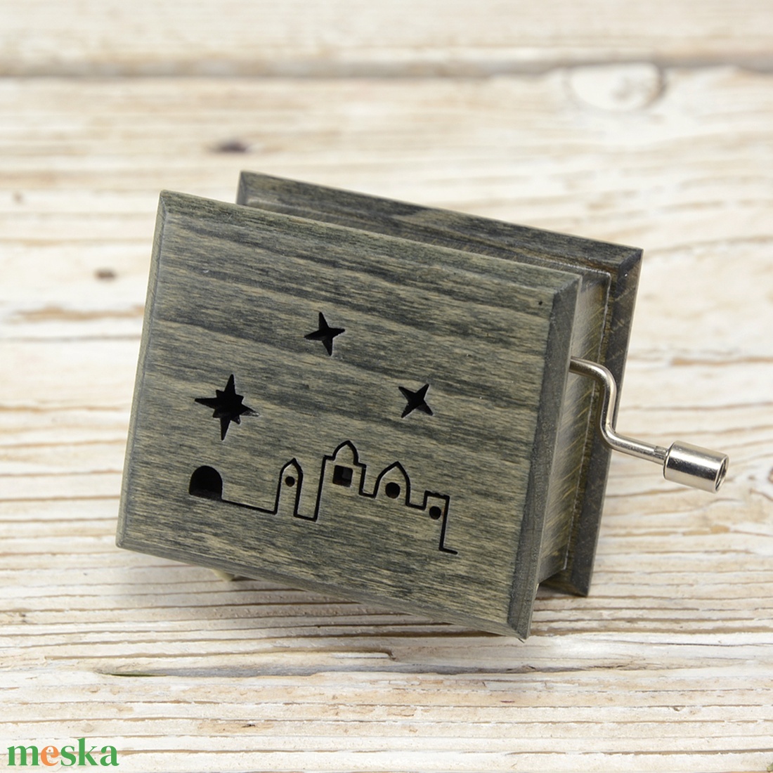 Csendes éj zenedoboz zöld - otthon & életmód - dekoráció - asztal és polc dekoráció - zenedoboz - Meska.hu