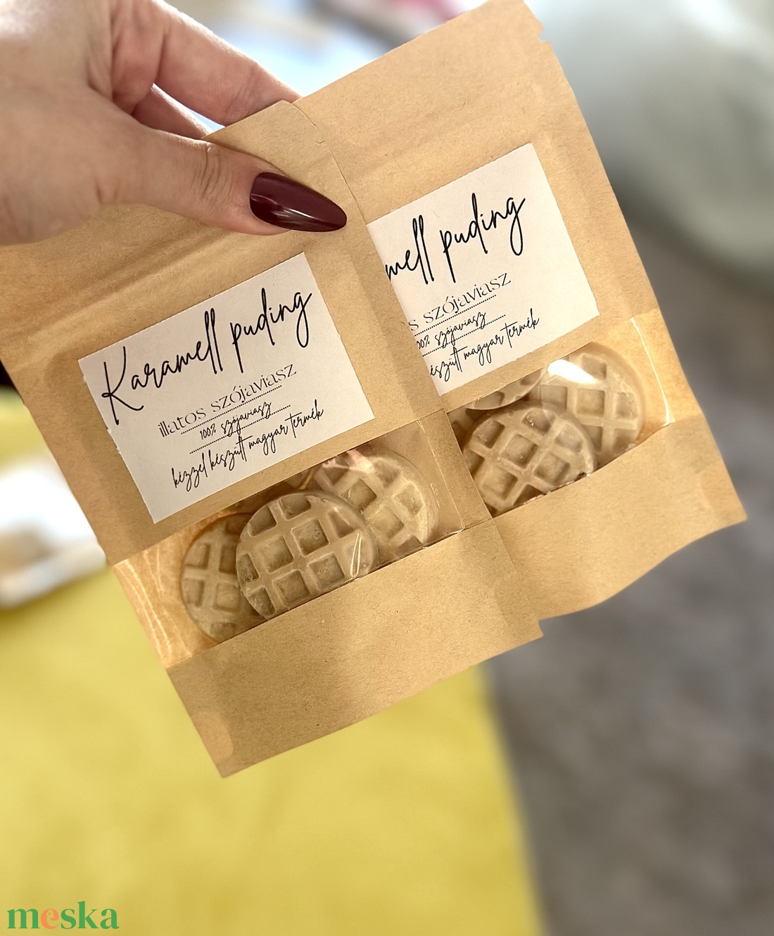 Karamell puding - illatos szójaviasz - otthon & életmód - gyertya, illat, aroma - illatviasz - Meska.hu