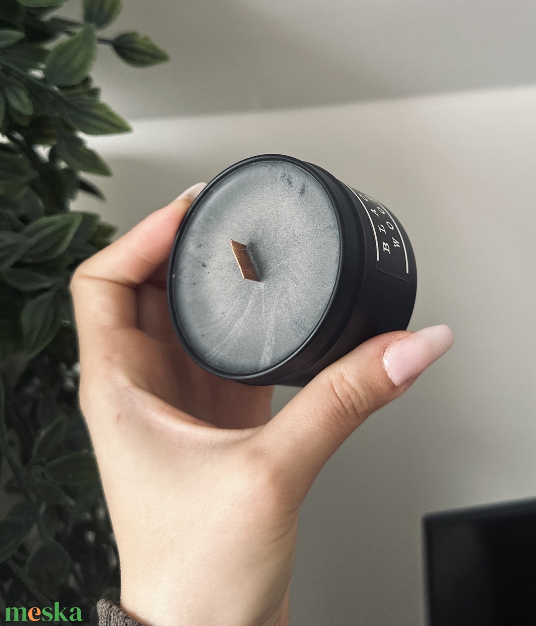 Black wood - szójaviasz gyertya - otthon & életmód - gyertya, illat, aroma - gyertya - Meska.hu