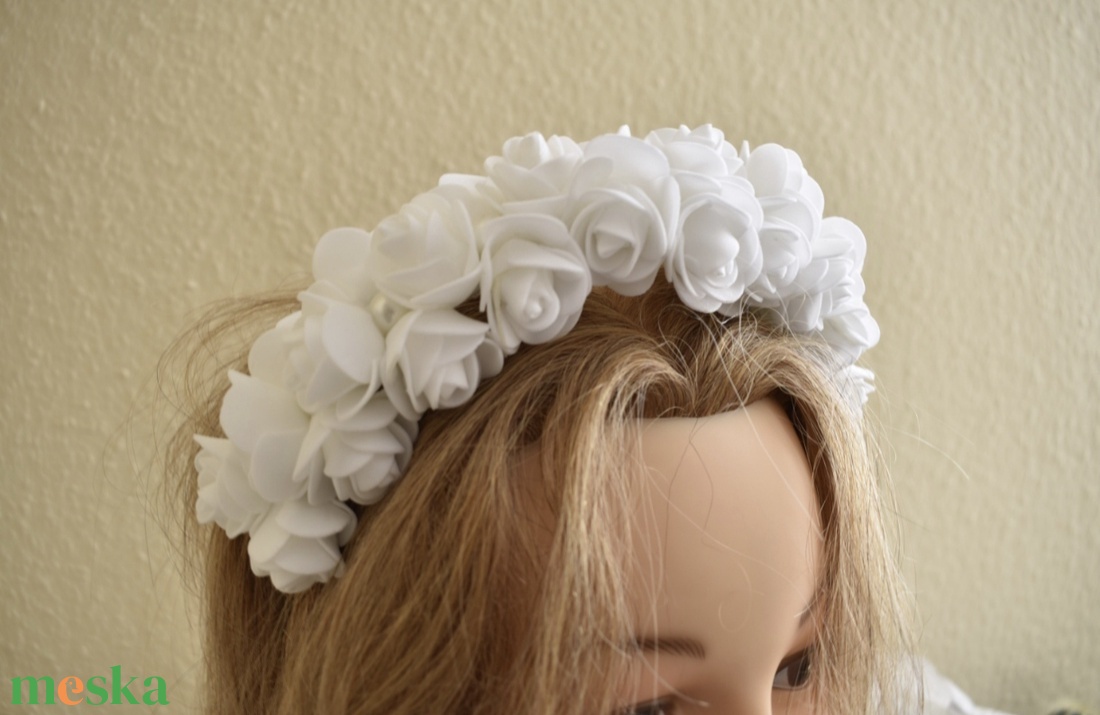 Habrózsa fejdísz  - esküvő - hajdísz - kontydísz & hajdísz - Meska.hu