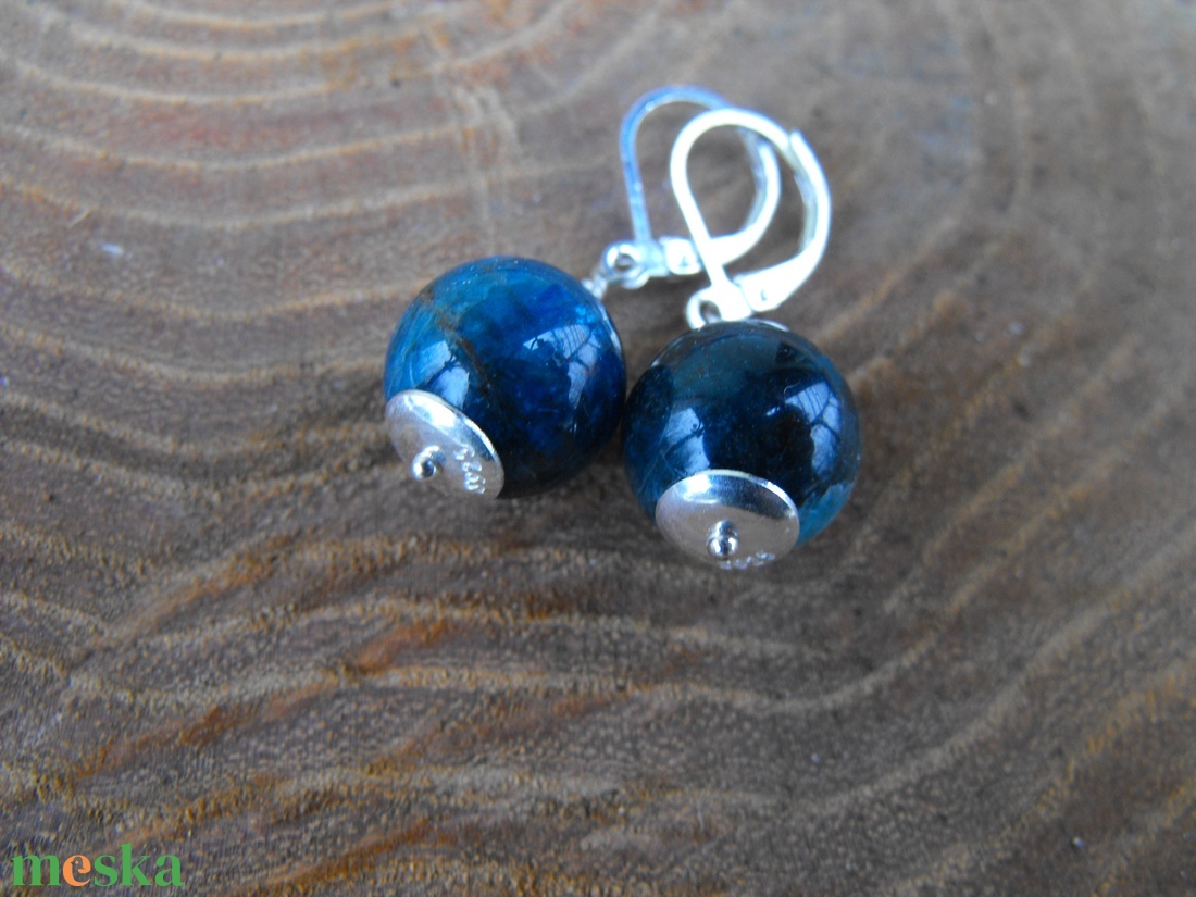 Apatit, fülbevaló - ékszer - fülbevaló - lógó fülbevaló - Meska.hu