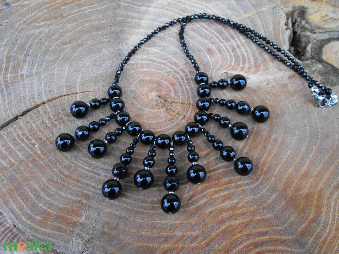 Ónix nyaklánc - ékszer - nyaklánc - medál - Meska.hu