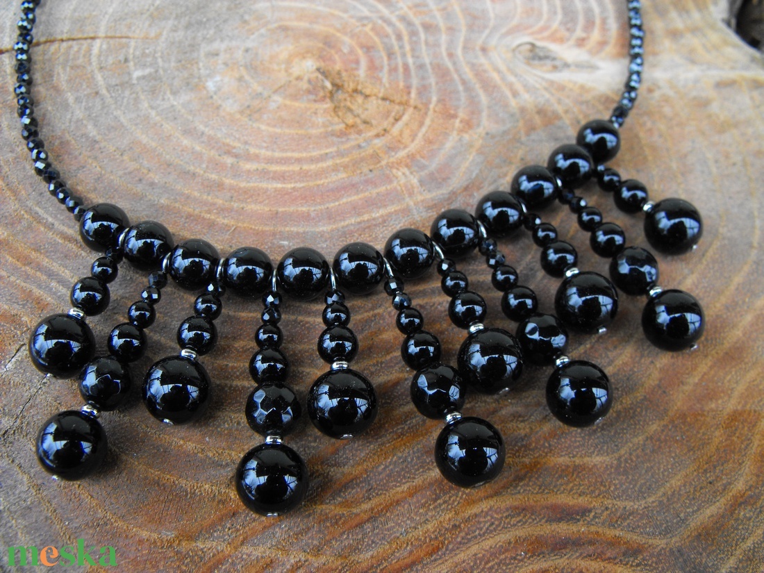 Ónix nyaklánc - ékszer - nyaklánc - medál - Meska.hu