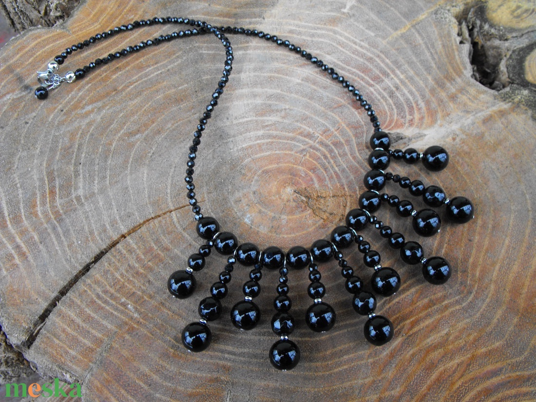 Ónix nyaklánc - ékszer - nyaklánc - medál - Meska.hu