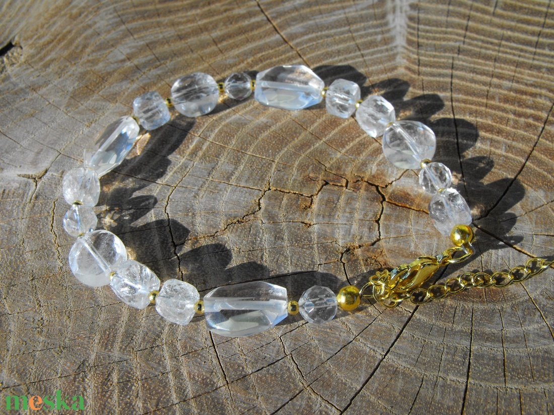 Ragyogó hegyikristályok karkötő - ékszer - karkötő - ásványkarkötő - Meska.hu