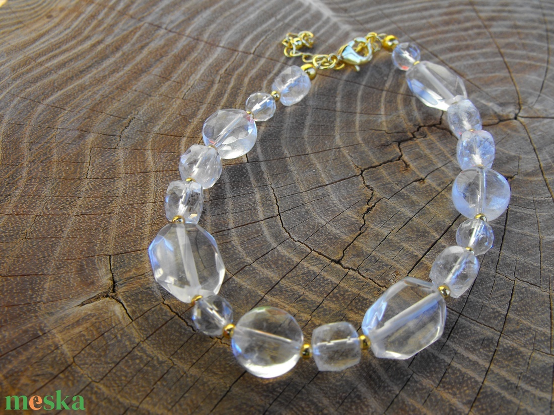 Ragyogó hegyikristályok karkötő - ékszer - karkötő - ásványkarkötő - Meska.hu