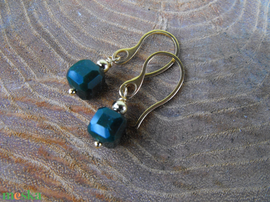 Moha achát  acél fülbevaló - ékszer - fülbevaló - lógó fülbevaló - Meska.hu