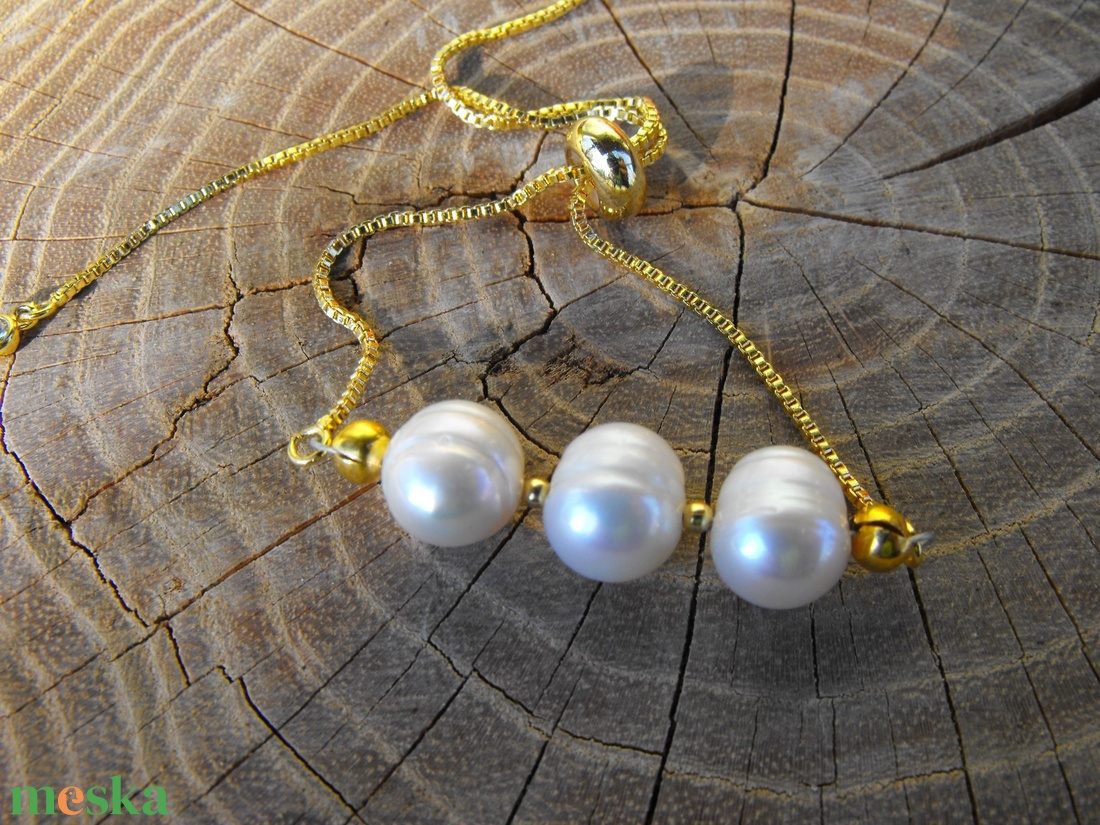 Láncos  karkötő, acél szerelékkel - ékszer - karkötő - ásványkarkötő - Meska.hu