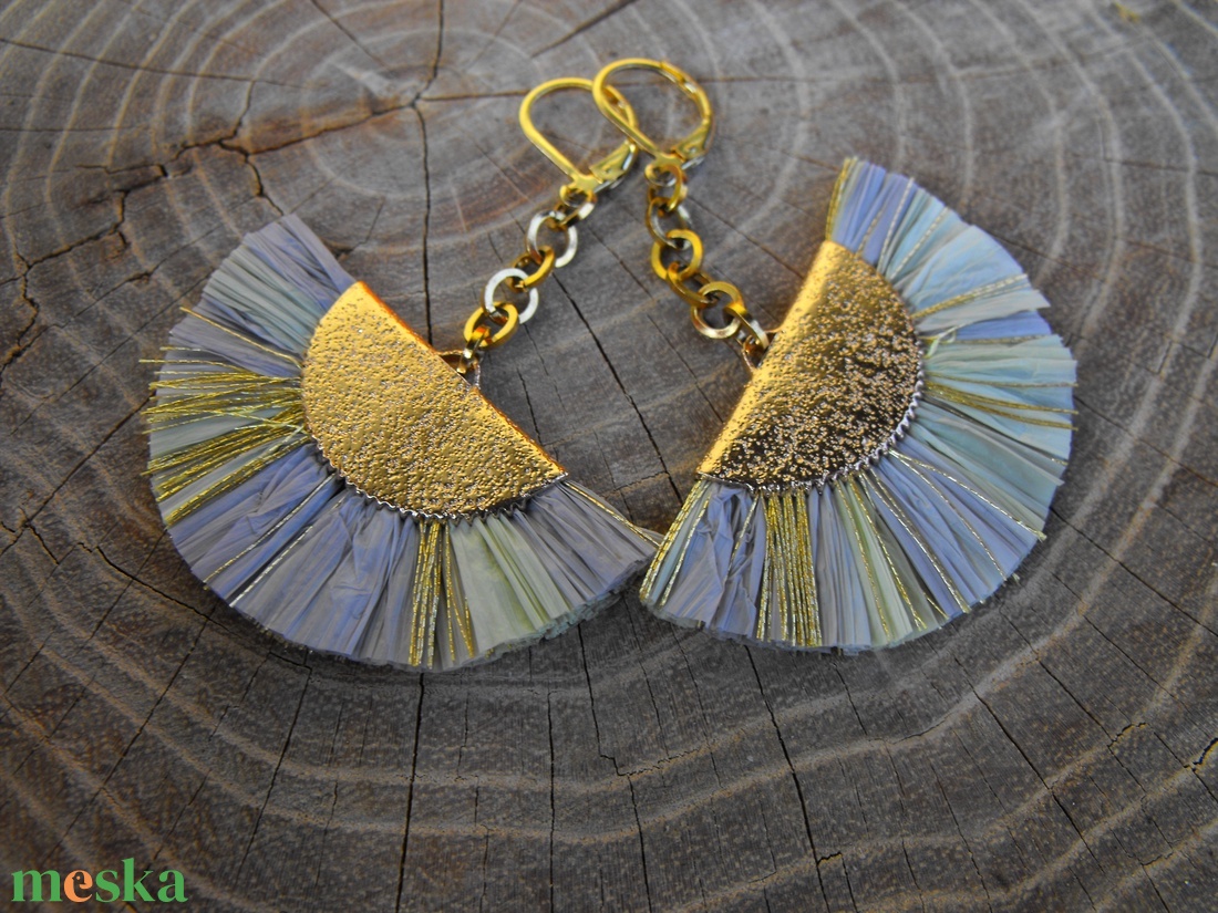 Legyezők tánca  acél fülbevaló - ékszer - fülbevaló - lógó fülbevaló - Meska.hu