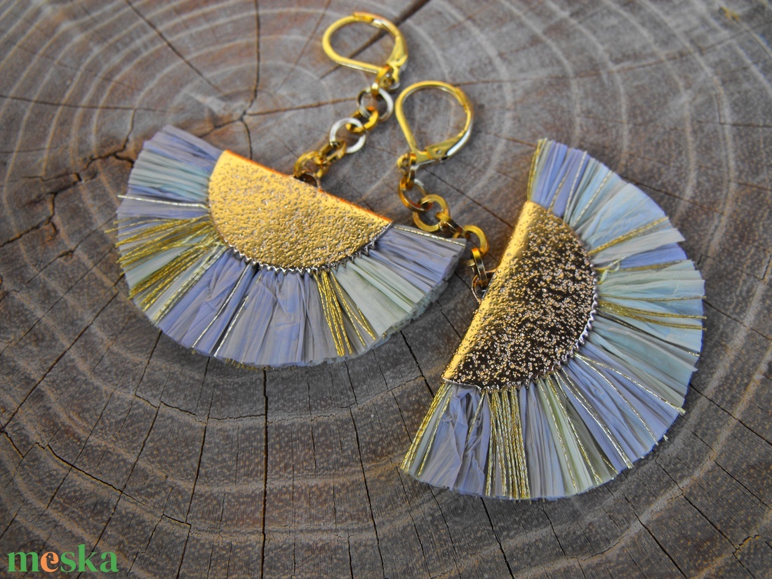 Legyezők tánca  acél fülbevaló - ékszer - fülbevaló - lógó fülbevaló - Meska.hu