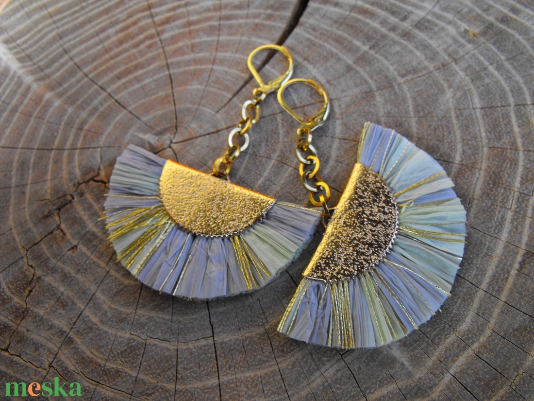 Legyezők tánca  acél fülbevaló - ékszer - fülbevaló - lógó fülbevaló - Meska.hu