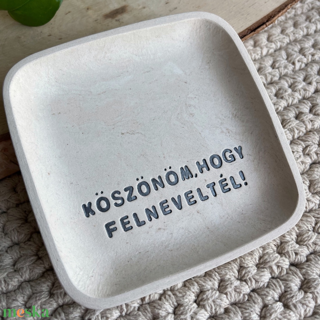 Köszönöm, hogy felneveltél - Közepes ékszertartó tálka - esküvő - emlék & ajándék - szülőköszöntő ajándék - Meska.hu