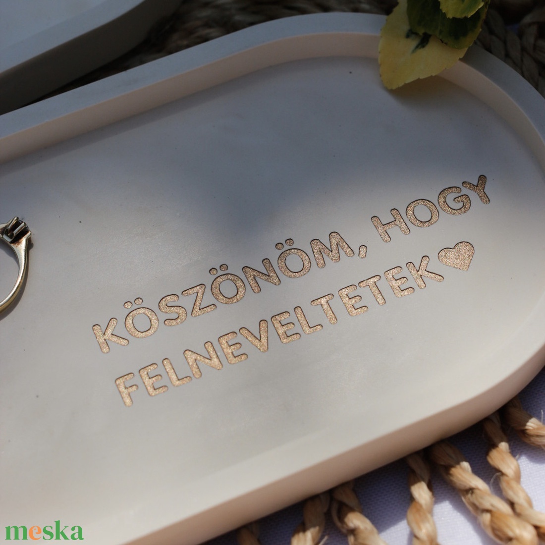 KÖSZÖNÖM, HOGY... - közepes tálka - esküvő - emlék & ajándék - szülőköszöntő ajándék - Meska.hu