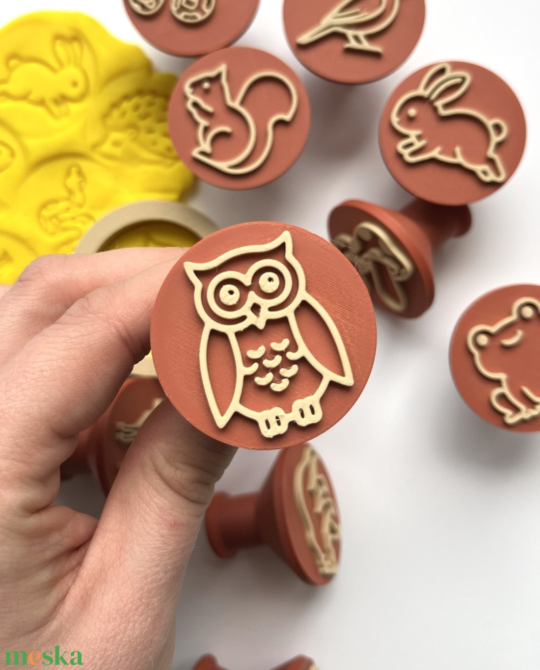 Erdei állatos Gyurma Bélyegző  Sütikiszúró Készlet � Őz, róka, bagoly és több erdei állat  - otthon & életmód - papír, írószer - pecsétek - gyurmapecsét - Meska.hu