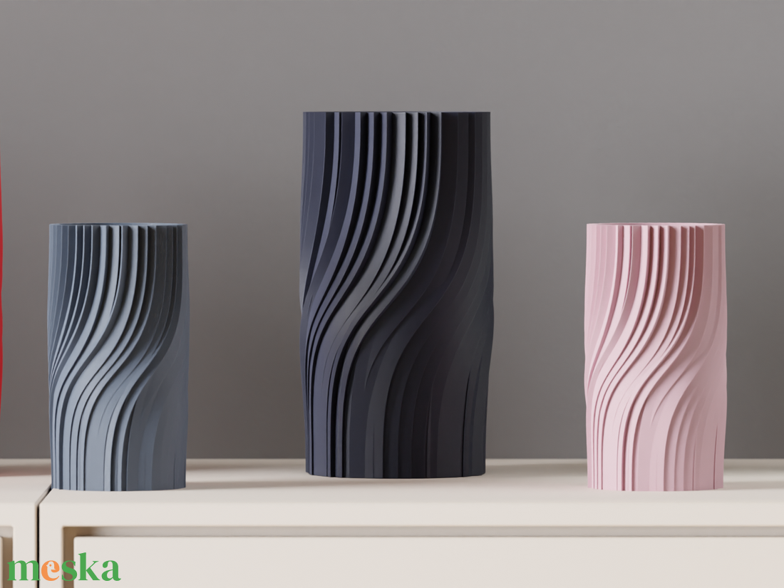 Modern Twisted Vase � Elegáns csavart váza 16 cm magas � Modern lakberendezés - otthon & életmód - virágdekoráció - virágtartó - váza - Meska.hu