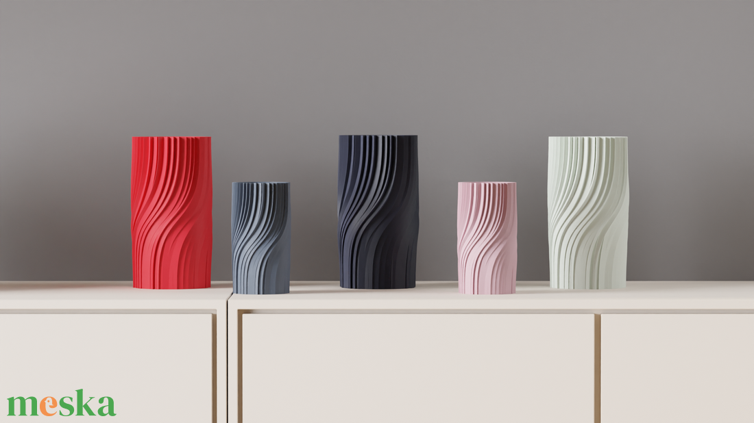 Modern Twisted Vase � Elegáns csavart váza 16 cm magas � Modern lakberendezés - otthon & életmód - virágdekoráció - virágtartó - váza - Meska.hu