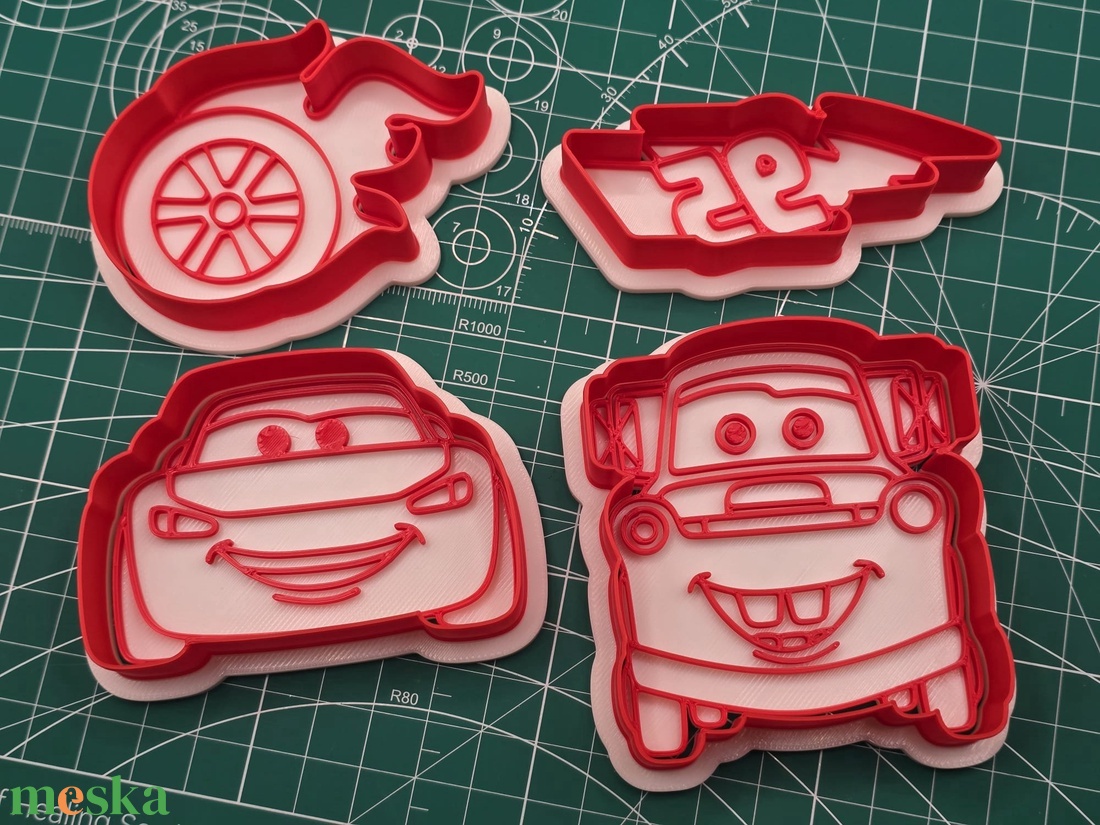Készlet � Cars McQueen Cookie Cutter � 3D nyomtatott - otthon & életmód - konyhafelszerelés, tálalás - sütés, főzés - sütikiszúró - Meska.hu