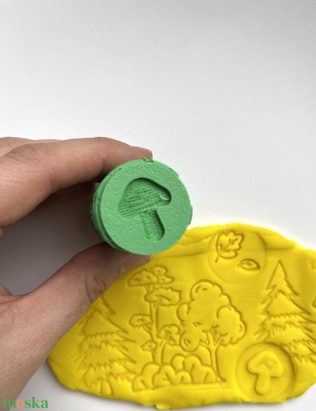 Erdei Dombornyomó Henger � Forest Texture Roller � Gyurma és Sütemény Mintázó � 3D nyomtatott - otthon & életmód - papír, írószer - pecsétek - gyurmapecsét - Meska.hu