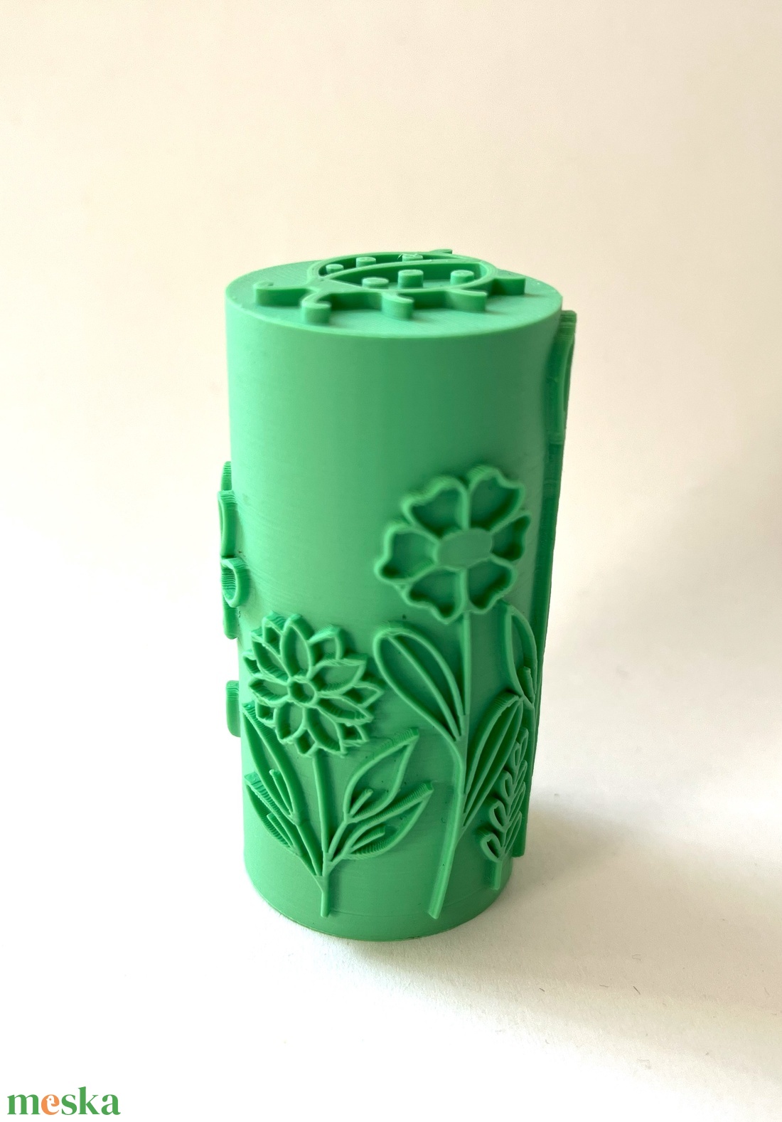 Virágos Kert Dombornyomó Henger � Floral Garden Texture Roller � Gyurma és Sütemény Mintázó � 3D nyomtatott - otthon & életmód - papír, írószer - pecsétek - gyurmapecsét - Meska.hu