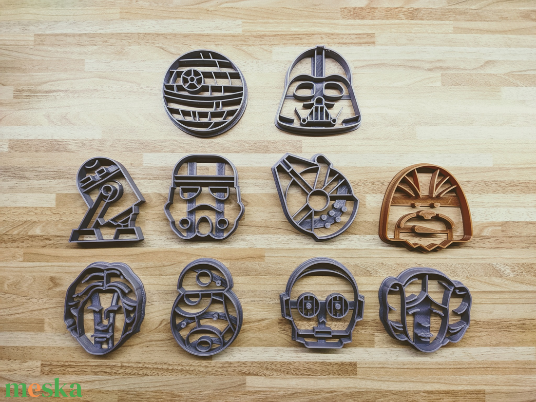 Star Wars  Sütikiszúró és Gyurma Bélyegző Készlet � Darth Vader, Yoda, R2-D2 stb. � 3D nyomtatott - otthon & életmód - konyhafelszerelés, tálalás - sütés, főzés - sütikiszúró - Meska.hu