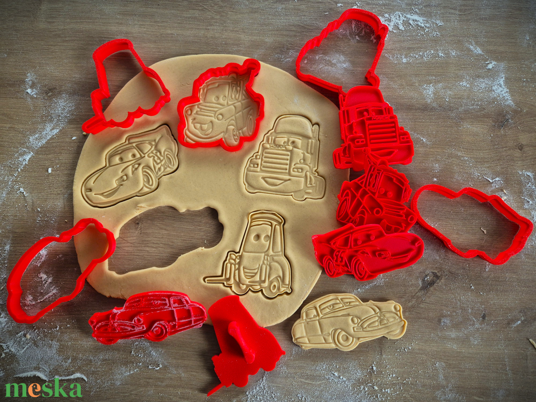 Verdák (Cars) Sütiforma Szett Lightning McQueen és barátai  3D Nyomtatott Cookie Cutter - otthon & életmód - konyhafelszerelés, tálalás - sütés, főzés - sütikiszúró - Meska.hu