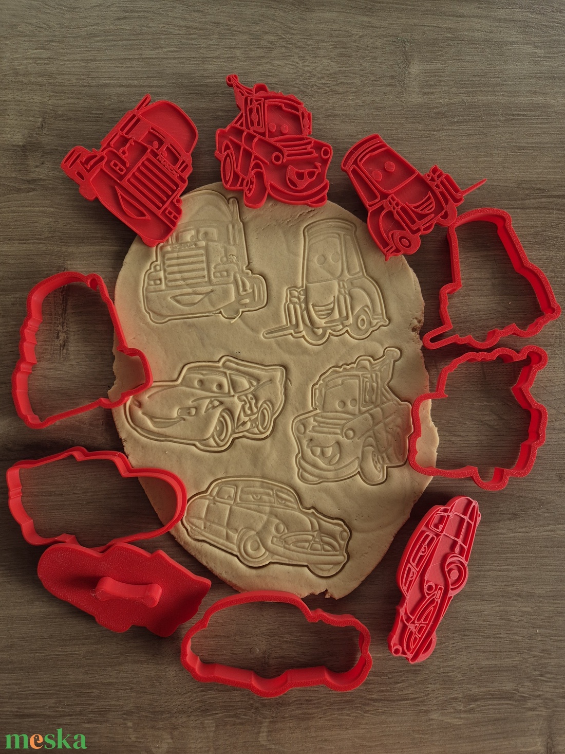 Verdák (Cars) Sütiforma Szett Lightning McQueen és barátai  3D Nyomtatott Cookie Cutter - otthon & életmód - konyhafelszerelés, tálalás - sütés, főzés - sütikiszúró - Meska.hu
