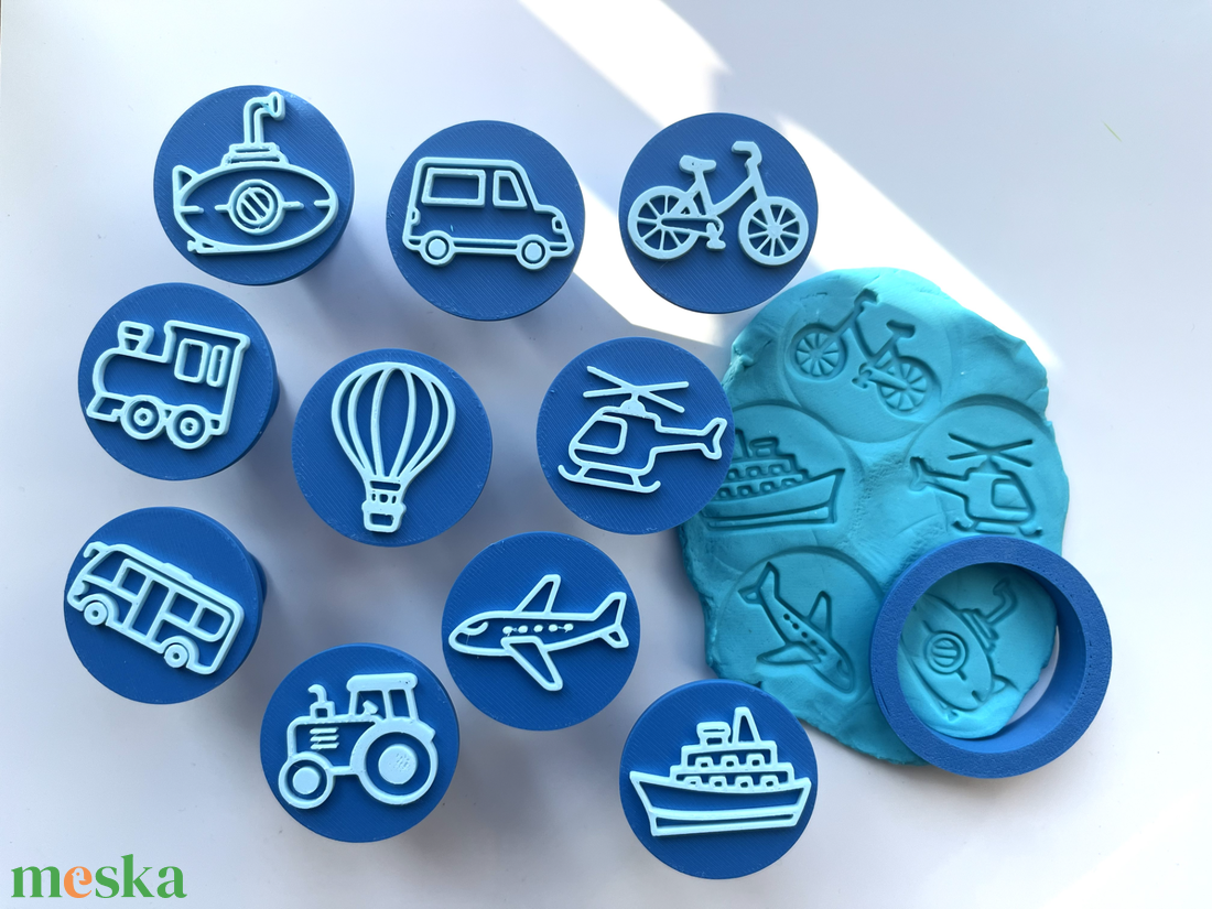 Járműves Gyurma Bélyegző és Sütikiszúró Készlet 2 Repülő Hőlégballon - otthon & életmód - konyhafelszerelés, tálalás - sütés, főzés - sütikiszúró - Meska.hu