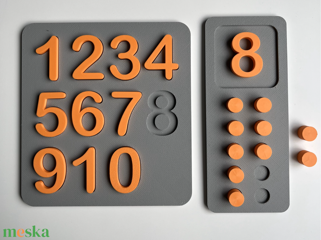  Montessori Szám Puzzle és Számoló Tálca Kisgyerekeknek  3D Nyomtatott Oktatójáték - játék & sport - készségfejlesztő és logikai játék - oktató játékok - Meska.hu