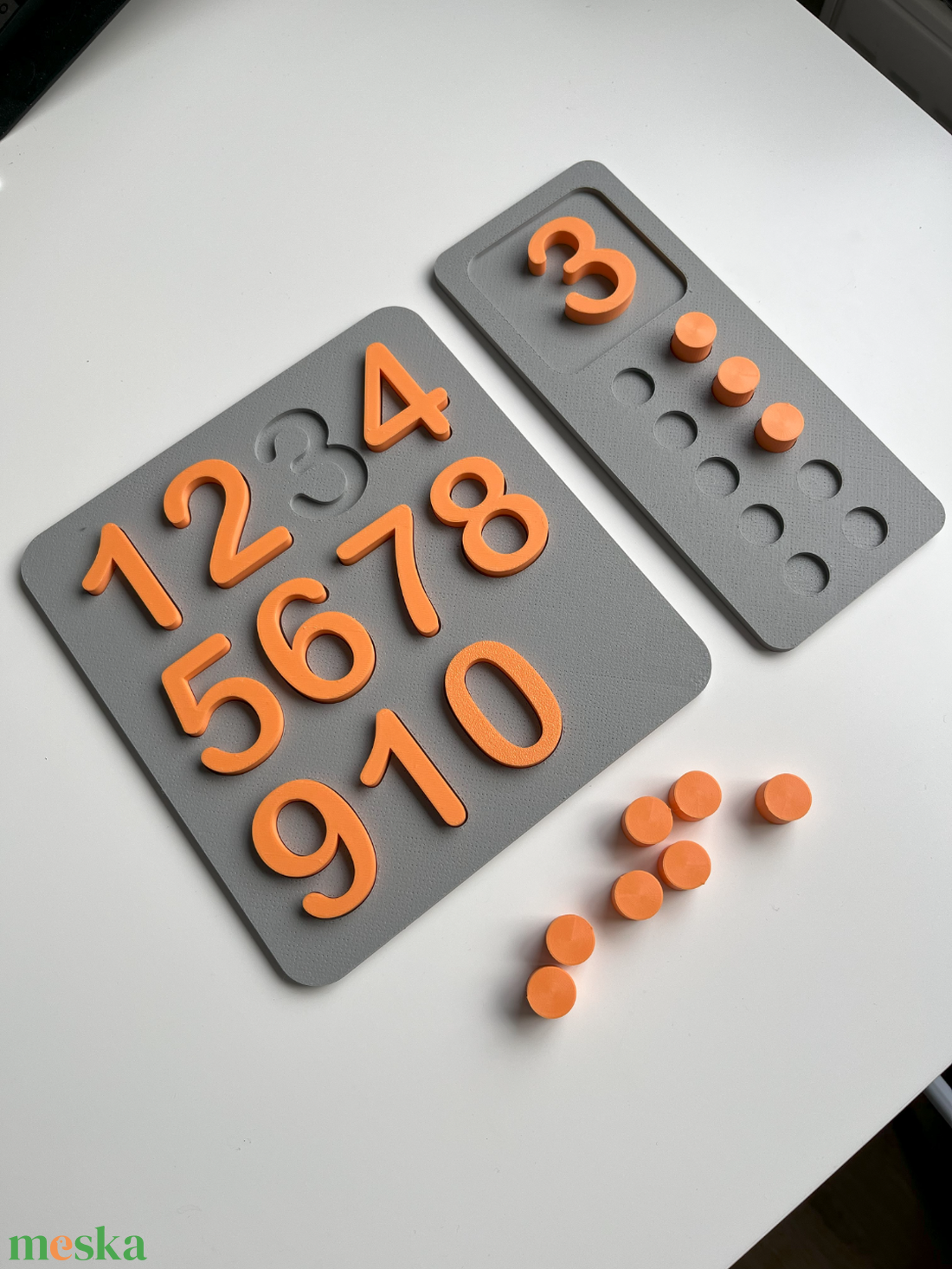  Montessori Szám Puzzle és Számoló Tálca Kisgyerekeknek  3D Nyomtatott Oktatójáték - játék & sport - készségfejlesztő és logikai játék - oktató játékok - Meska.hu