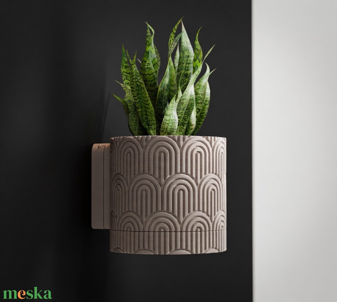  Art Deco ív mintás fali virágtartó � Elegancia a falon  - otthon & életmód - virágdekoráció - virágtartó - függő virágtartó - Meska.hu