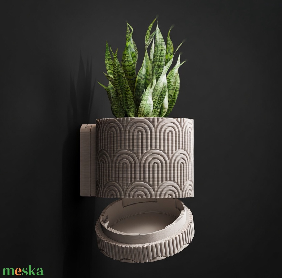 Art Deco ív mintás fali virágtartó � Elegancia a falon  - otthon & életmód - virágdekoráció - virágtartó - függő virágtartó - Meska.hu