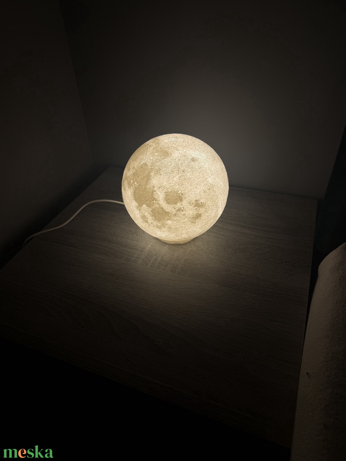 Hold Lámpa � Realisztikus Hold Hangulatvilágítás / Asztali Lámpa (15 cm) USB - otthon & életmód - lámpa - hangulatlámpa - Meska.hu