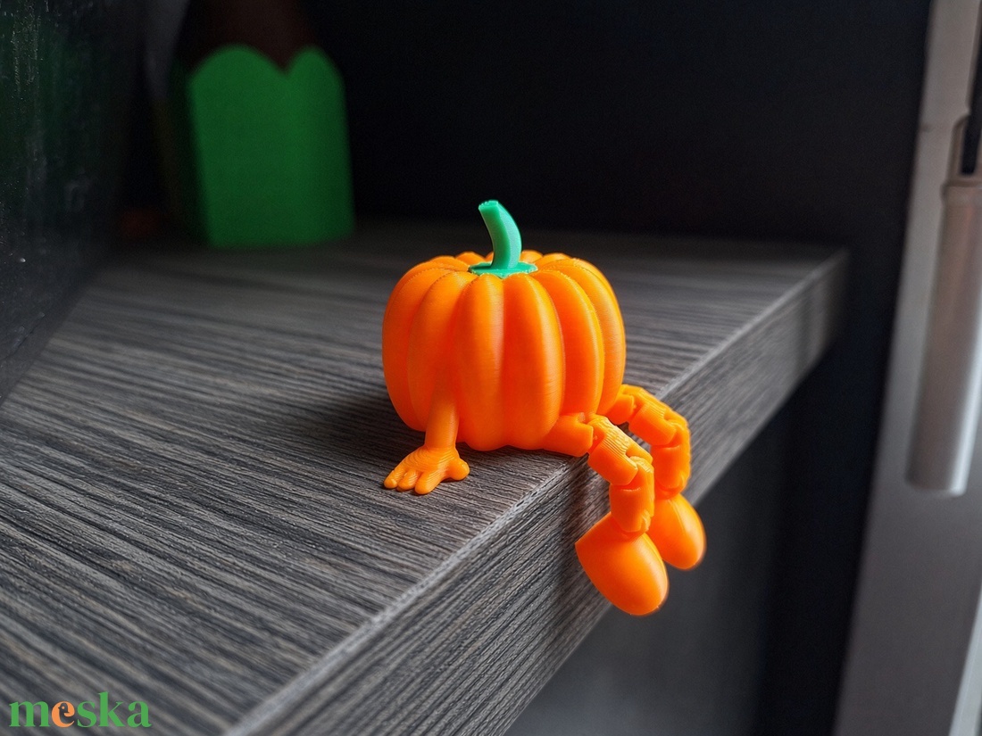 Ízületes Halloween tök figura � mozgatható karokkal és lábakkal, dekoráció - otthon & életmód - dekoráció - halloween - halloweeni dekoráció - Meska.hu