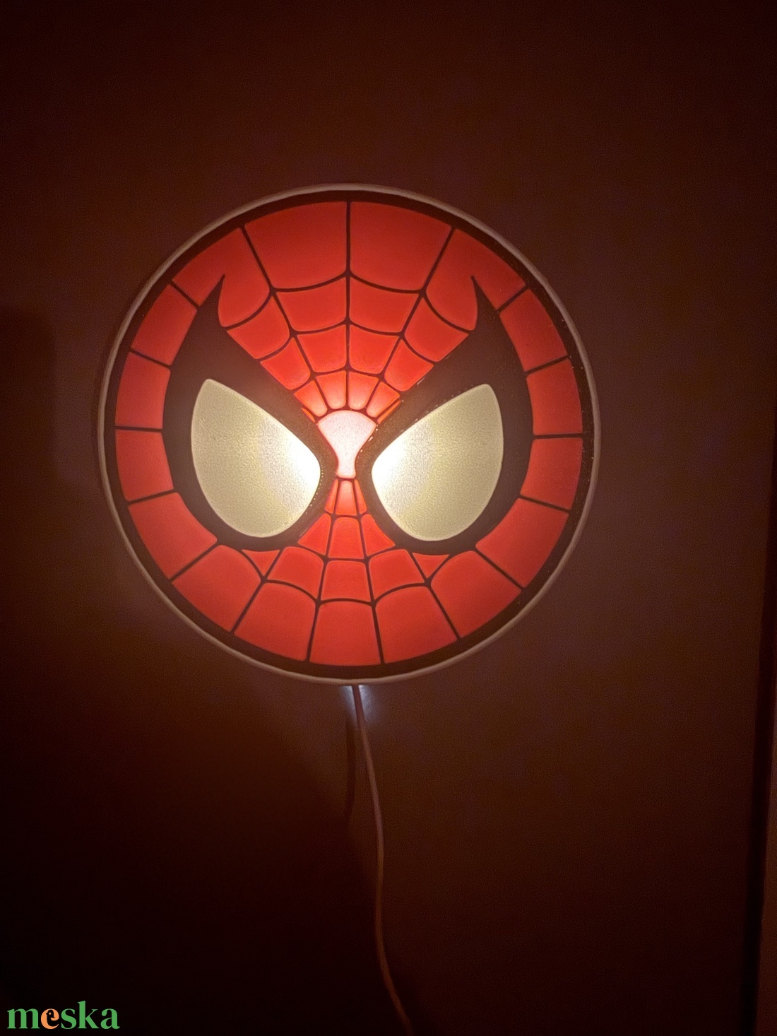 Pókember  LED lámpa � fali dekoráció, szuperhős - otthon & életmód - lámpa - falilámpa - Meska.hu