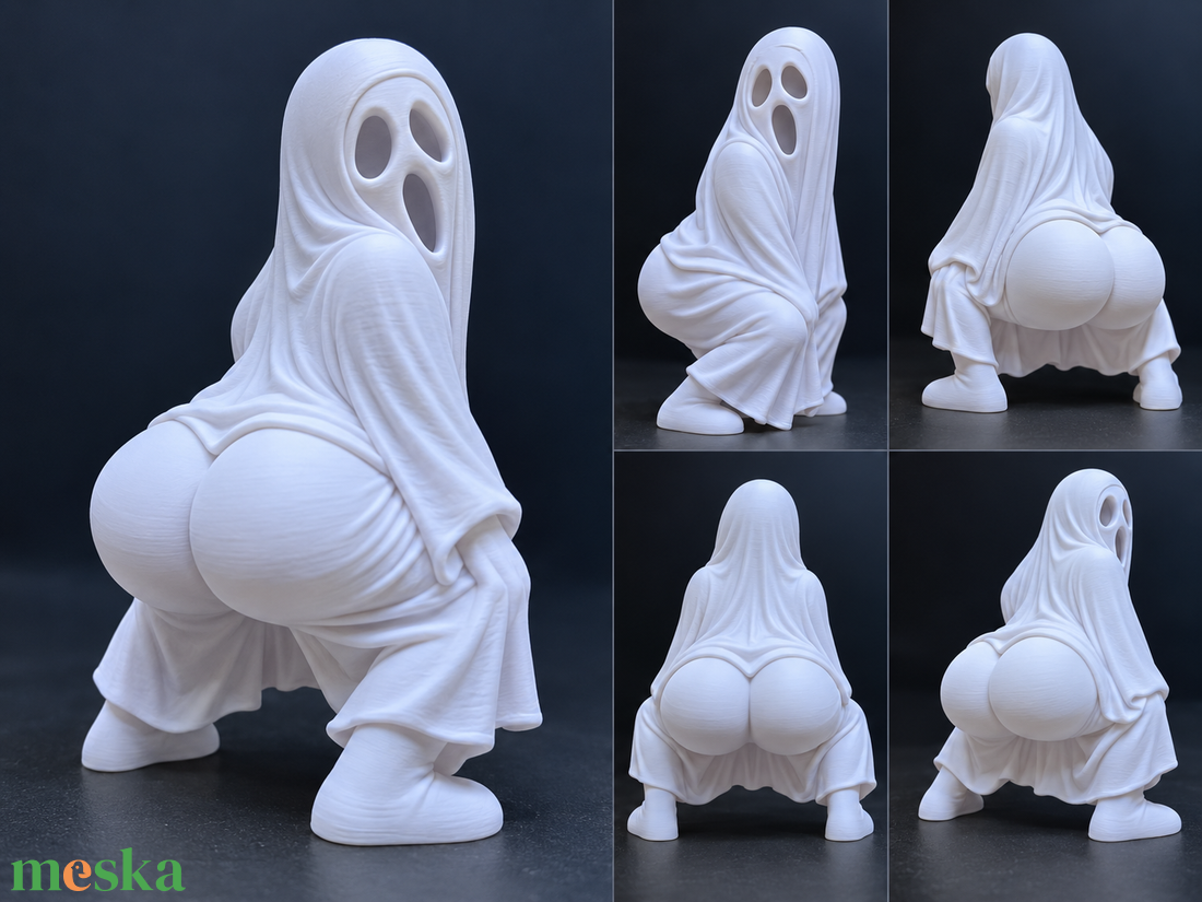 Vicces twerkelő Halloween szellem figura, őszi dekoráció, ajándék - otthon & életmód - dekoráció - halloween - halloweeni dekoráció - Meska.hu