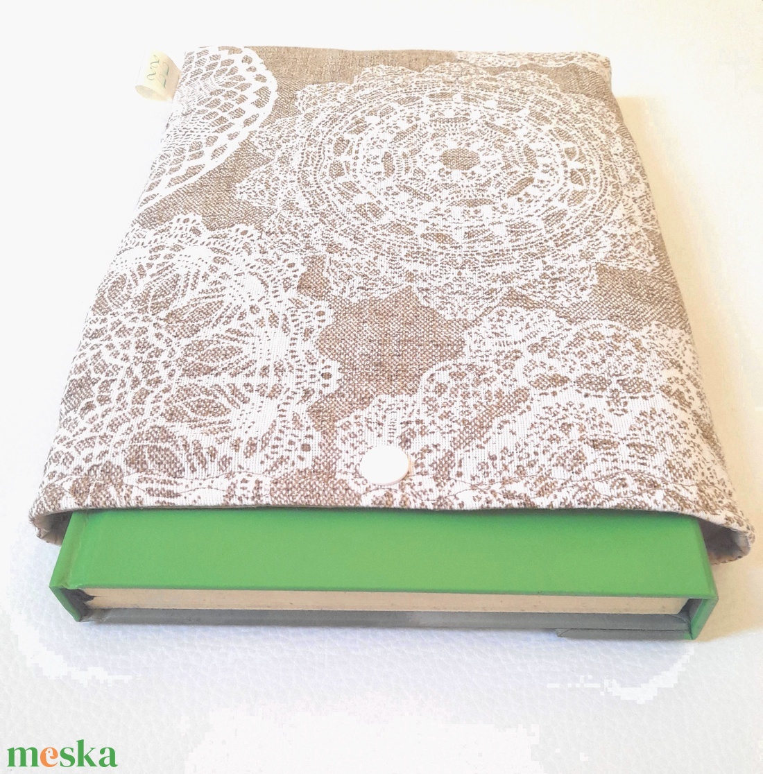 Könyvtok, csipke mintás - otthon & életmód - papír, írószer - mappa - Meska.hu