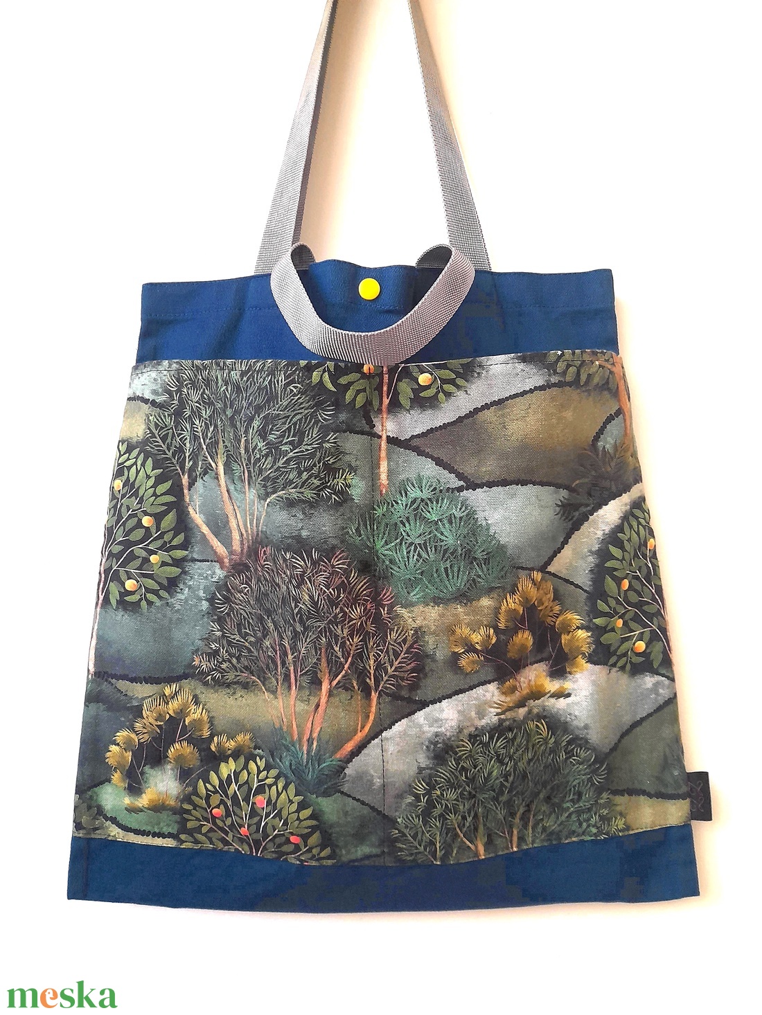Zsebes, bevásárlótáska, kert mintás - táska & tok - bevásárlás & shopper táska - shopper, textiltáska, szatyor - Meska.hu