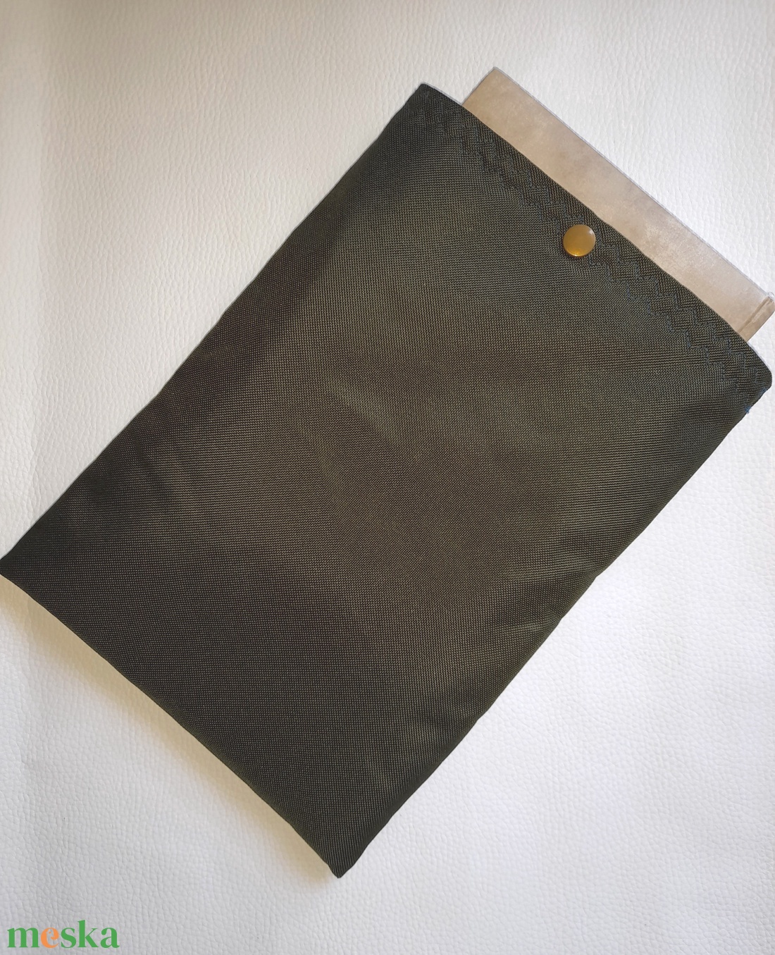 Vízhatlan könyvtok, sötét khaki - könyv & zene - könyvtok - Meska.hu