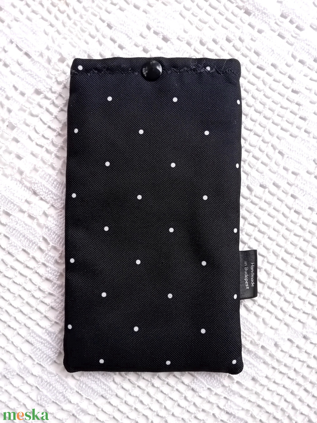 Vízhatlan mobiltok, mobiltartó, pöttyös - táska & tok - pénztárca & más tok - telefontok - Meska.hu