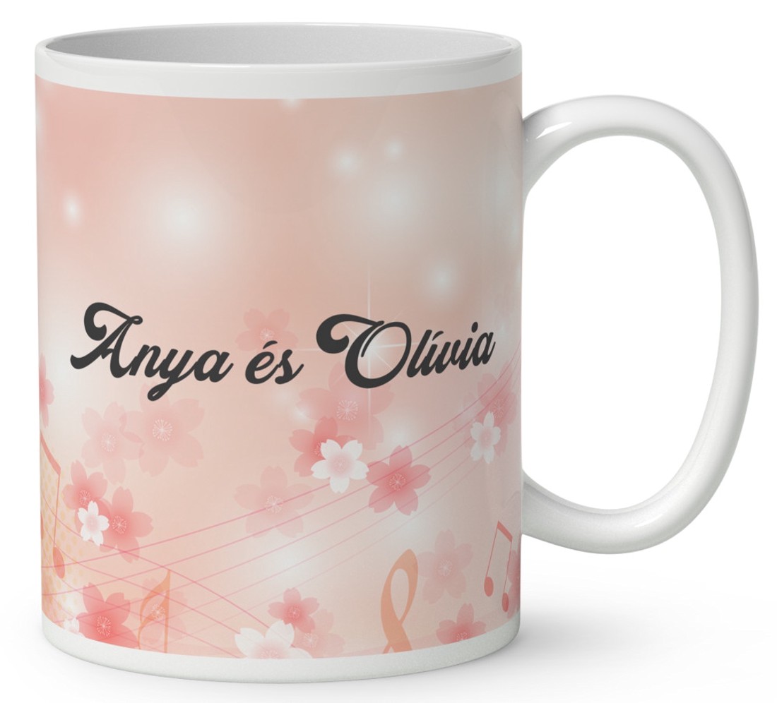 Kérd a neveddel - Anya és lánya együtt mintás bögre - otthon & életmód - konyhafelszerelés, tálalás - tálalás - bögre & csésze - Meska.hu